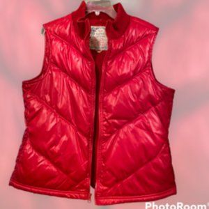 Old Navy Shiny Puffer Vest - Cherry Red